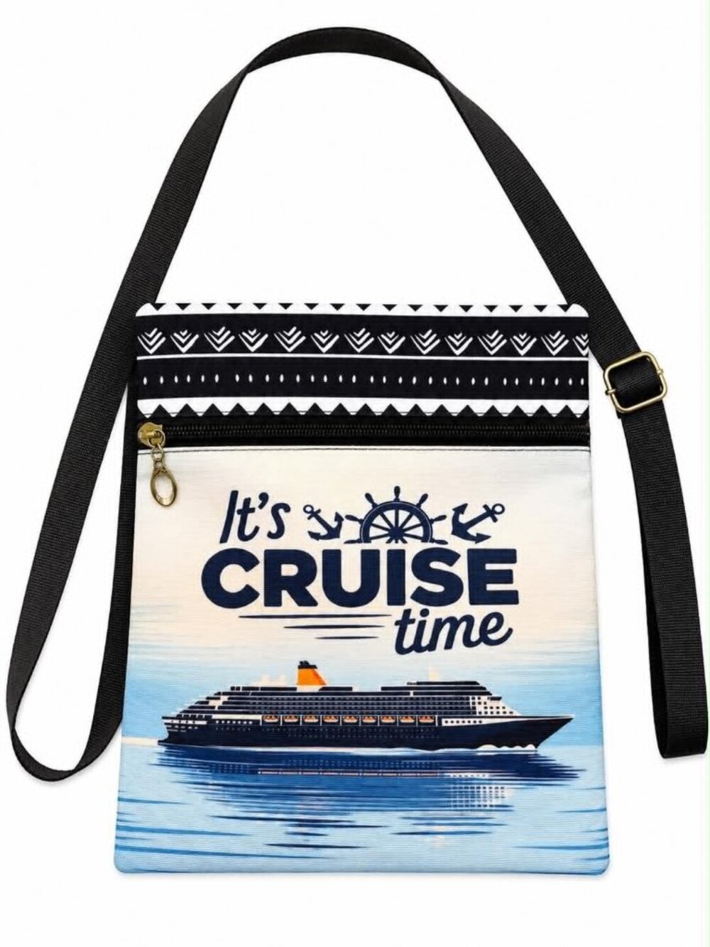 It’s Cruise Time Crossbody Bag with Adjustable Black Strap